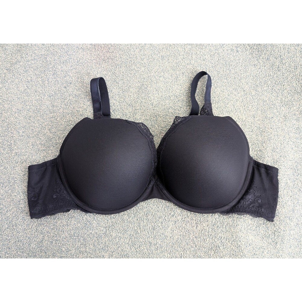 Torrid Curve Women's Size 46C Navy Blue Lace Underwire Push Up Plunge Bra
